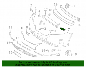 Front bumper mount on the wing left Nissan Murano z52 15-