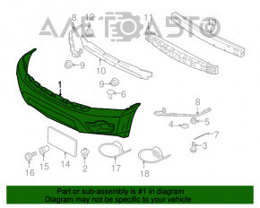 Mitsubishi Endeavor 04-06 front bumper