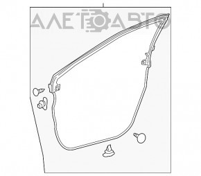 Lexus RX350 RX450h Front Left Door Seal 16-22