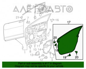 Lexus RX350 RX450h Front Left Door Seal 16-22