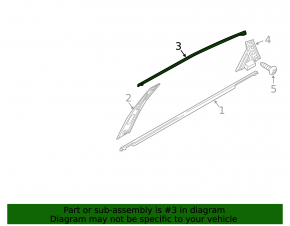 Door molding upper rear left Hyundai Sonata 20-23