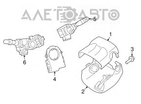 Left steering column switch for Toyota Avalon 13-18 without fog lights