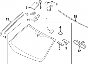 Right windshield molding for Hyundai Ioniq 5 22-24