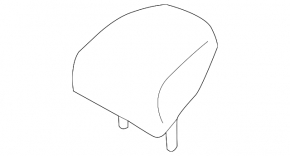 Headrest rear central Infiniti Q50 14-20 leather gray