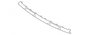 Front bumper center molding for Hyundai Santa FE 21-23 chrome