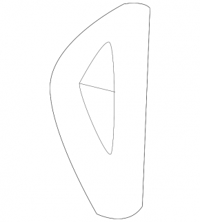 Right front bumper insert for Hyundai Santa FE 21-23