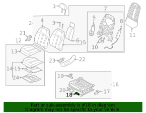 Kia EV6 22-24 passenger seat adjustment motor