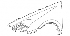 Front left wing Porsche Cayenne 958 11-14