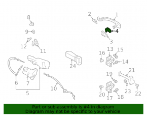 Plug outer handle rear left Porsche Macan 15-