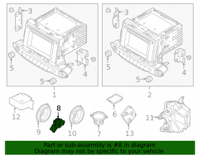 Speaker tweeter front left door Hyundai Ioniq 17-22 Harman Kardon