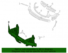 Mercedes W167 GLE 350 450 20-23 Front Bumper Reinforcement with Fangs