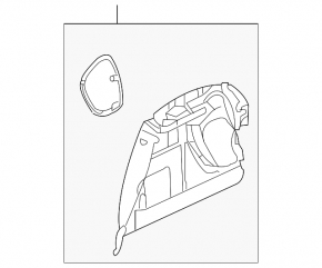 Left wheel arch trim for Mazda3 03-09 HB