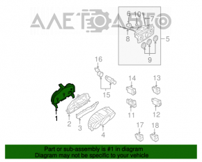 Instrument cluster Mazda3 2.3 03-08 type 2 scratches