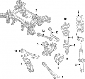 Lower control arm for rear left spring Mazda CX-90 24-26