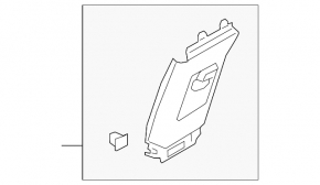 The center pillar trim, upper belt, left, Ford Explorer 20-23, gray, filed, scratches