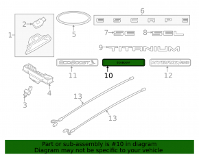 Emblem inscription Ecoboost tailgate Ford Escape MK4 20-24