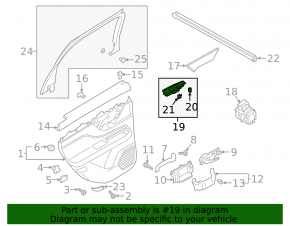 Lincoln Corsair 20-23 right rear window control trim