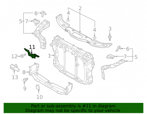 Hood lock bracket Mazda CX-9 16-23