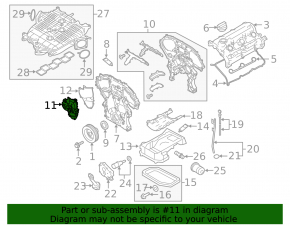 Front cylinder head cover left Infiniti Q50 14-15 3.7 VQ37VHR