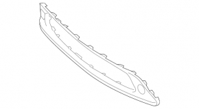 Front bumper center trim Mercedes GLA 15-17 without night pkg