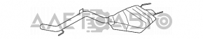 Rear muffler with barrel, left, Mercedes W221 M273