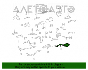 Rear muffler with barrel, left, Mercedes W221 M273
