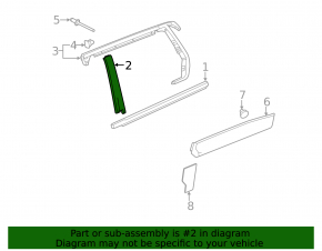 Door trim side rear left GMC Terrain 10-17