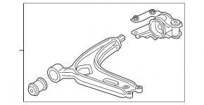 Lower control arm front right VW Atlas 18-