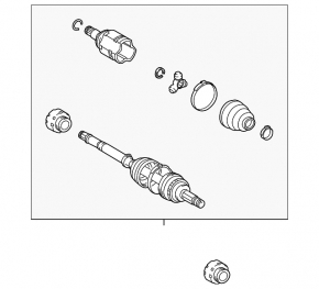 Front right axle shaft for Toyota Corolla 14-19