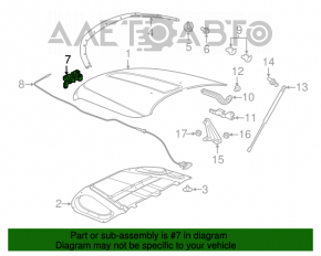 Dodge Durango 11- Hood Lock