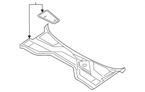 Plastic windshield wiper grille for the Audi A8 10-18