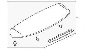 Central trunk spoiler for the Audi E-Tron 19-23