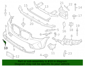 BMW X3 G01 18-23 2022-24 Front Bumper Tow Hook Cap