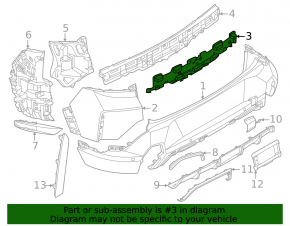 BMW XM G09 23-25 Rear Bumper Absorber