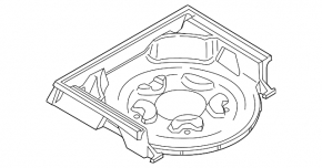 The foam plastic in the trunk under the spare wheel of the BMW 5 G30 17-23 is crushed