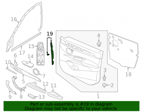 Seal front left side door BMW X1 F48 16-22 front
