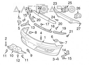 Front Bumper Bracket Left Lexus GX470 03-09