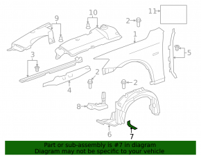 Front Bumper Mudguard Left Lexus IS250 IS300 IS350 06-13