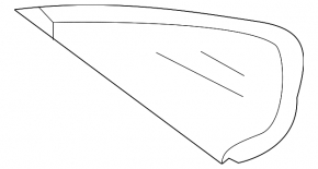 Window blind glass rear left VW Passat 20-22 chrome