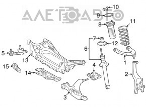 Front subframe burdock left Lexus IS250 IS350 06-13 RWD