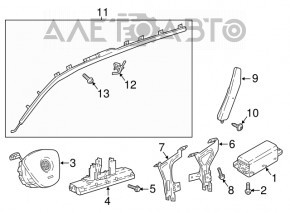 Airbag airbag side curtain right VW Tiguan 18-24