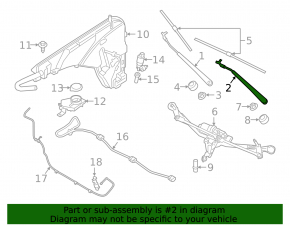 Left wiper arm BMW X7 G07 19-