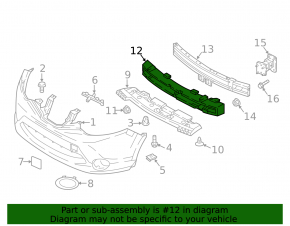 Nissan Rogue Sport 17-19 Front Bumper Absorber