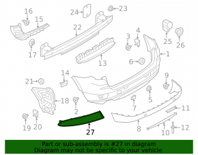 Reflector rear left BMW X3 F25 15-17