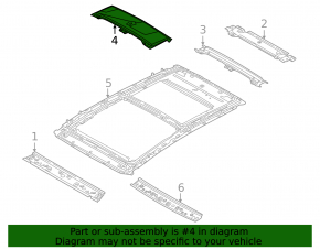 Metal roof for Hyundai Tucson 2022-2025 with panoramic windows