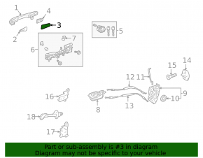 Plug outer handle rear left Toyota Prius 50 16-22