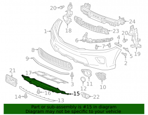 Front bumper protection Honda Accord 13-15 2d