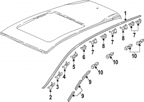 Roof lining right Honda CRV 23-