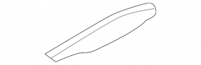 Rear left longitudinal railing trim Nissan Pathfinder 13-20 broken fastener