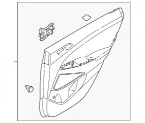 Door trim card rear right Hyundai Tucson 16-18 black